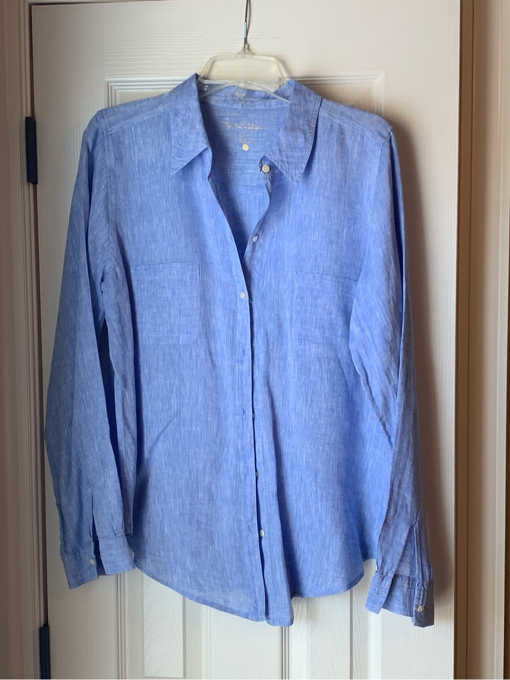 Like New - Lilly Pulitzer Sea View Linen Blouse - Size L